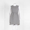 Red Valentino Black & White Gingham Sleeveless Mini Dress