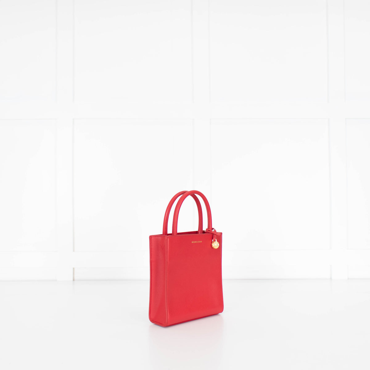Veronica Beard Red Long Handle Small Shopper