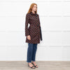Prada Black Red Lip Print Belted Nylon Trench Coat