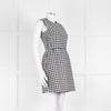 Red Valentino Black & White Gingham Sleeveless Mini Dress