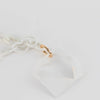 A Z Factory Gold and White Metal Heart Pendant Necklace