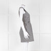 Red Valentino Black & White Gingham Sleeveless Mini Dress
