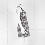 Red Valentino Black & White Gingham Sleeveless Mini Dress