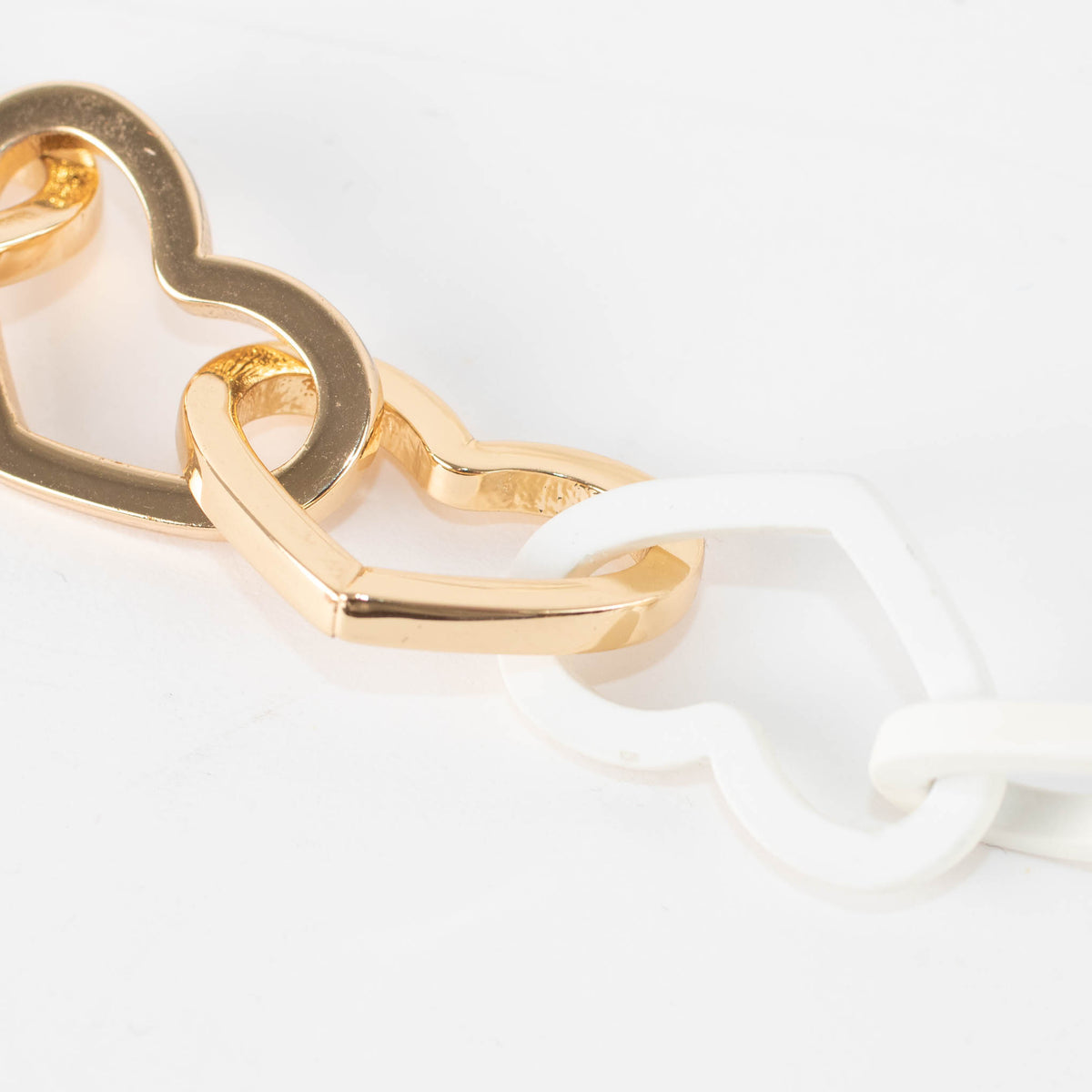 A Z Factory Gold and White Metal Heart Pendant Necklace