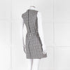 Red Valentino Black & White Gingham Sleeveless Mini Dress