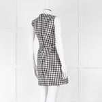 Red Valentino Black & White Gingham Sleeveless Mini Dress