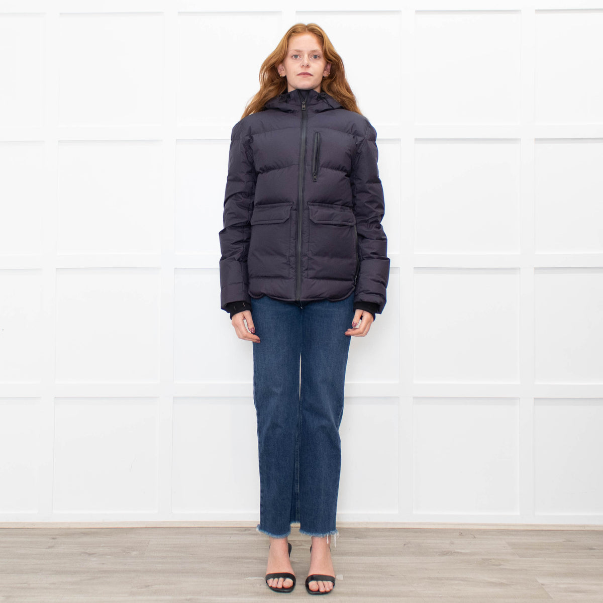 Zadig & Voltaire Navy Blue Hooded Puffer Jacket