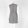Red Valentino Black & White Gingham Sleeveless Mini Dress