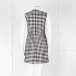Red Valentino Black & White Gingham Sleeveless Mini Dress