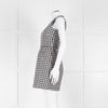 Red Valentino Black & White Gingham Sleeveless Mini Dress