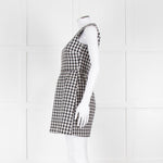 Red Valentino Black & White Gingham Sleeveless Mini Dress
