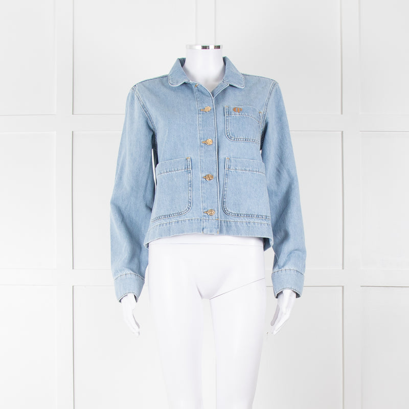 Claudie Pierlot Blue Denim Short Denim Jacket