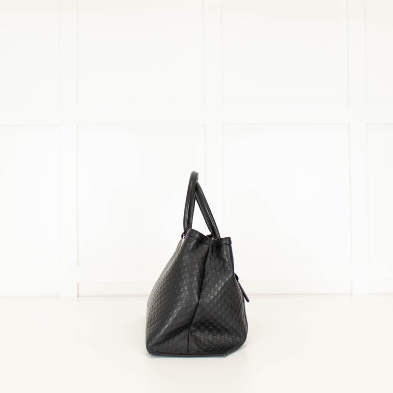 Gucci Black Micro Guccisimma Tote Bag