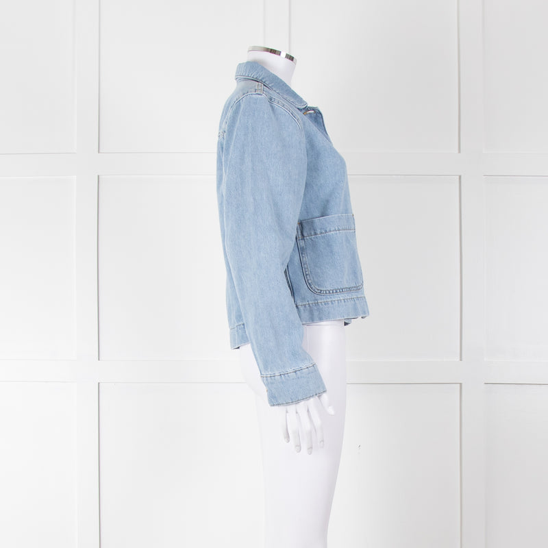 Claudie Pierlot Blue Denim Short Denim Jacket