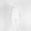 Michael Kors White Lazer Cut Short Sleeve Top