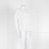 Michael Kors White Lazer Cut Short Sleeve Top