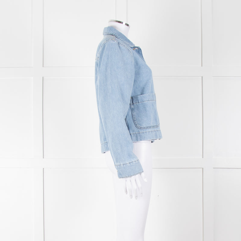 Claudie Pierlot Blue Denim Short Denim Jacket