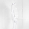 Michael Kors White Lazer Cut Short Sleeve Top