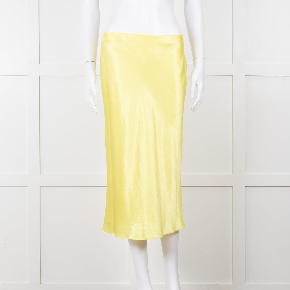 Vince Bright Yellow Slip Skirt Elastic Waist