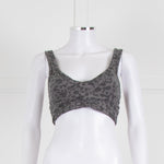 Varley Lets Move Kellam Sports Bra in Grey Animal Print