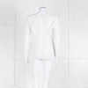 Michael Kors White Lazer Cut Short Sleeve Top