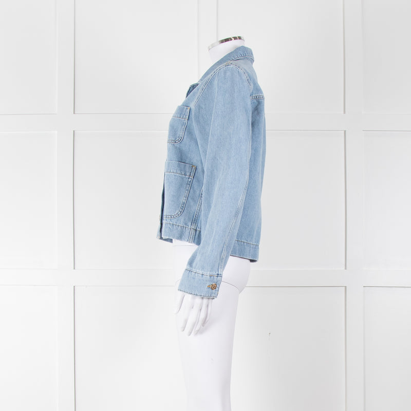 Claudie Pierlot Blue Denim Short Denim Jacket