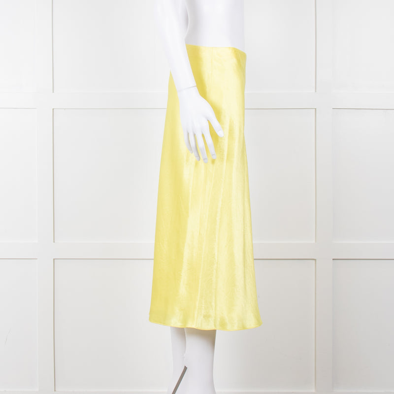 Vince Bright Yellow Slip Skirt Elastic Waist
