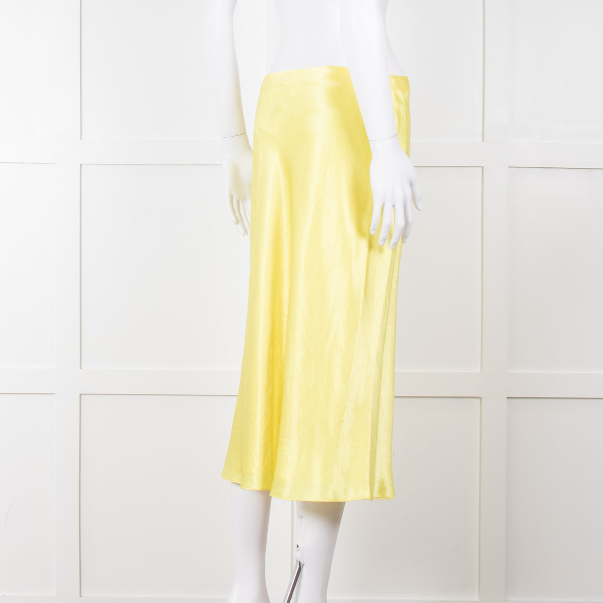 Vince Bright Yellow Slip Skirt Elastic Waist