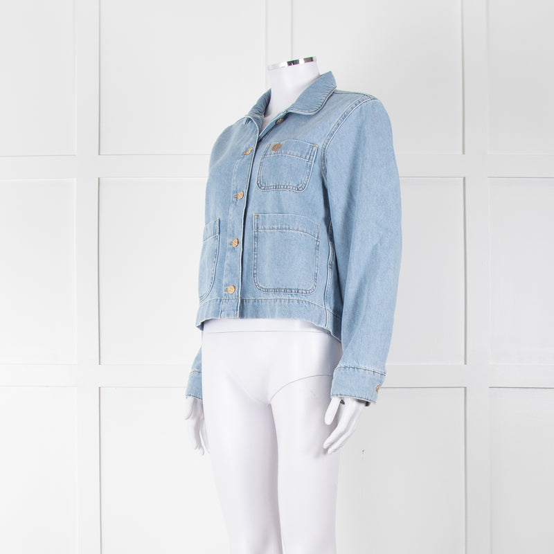 Claudie Pierlot Blue Denim Short Denim Jacket