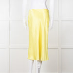 Vince Bright Yellow Slip Skirt Elastic Waist