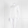 Michael Kors White Lazer Cut Short Sleeve Top