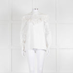 Vilshenko Suzy Embroidered White Cotton Blouse