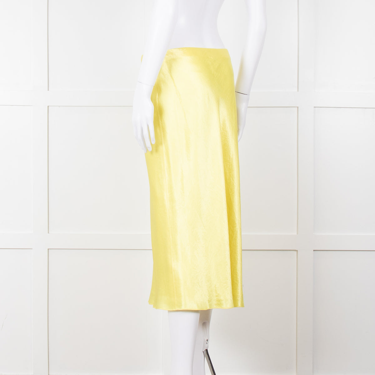 Vince Bright Yellow Slip Skirt Elastic Waist