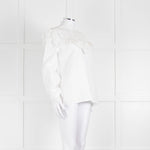 Vilshenko Suzy Embroidered White Cotton Blouse