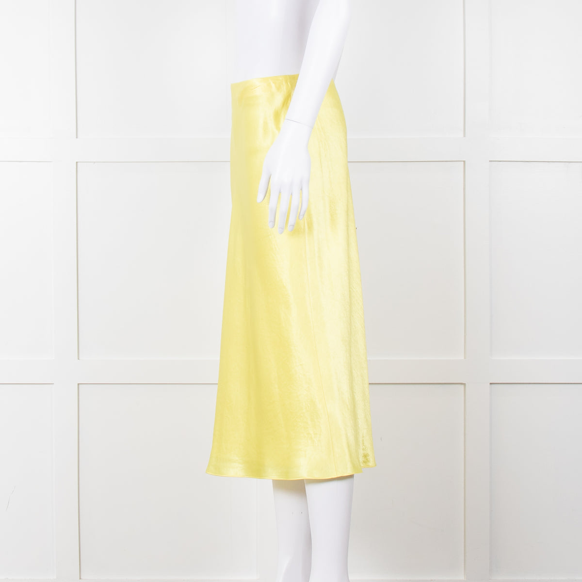 Vince Bright Yellow Slip Skirt Elastic Waist