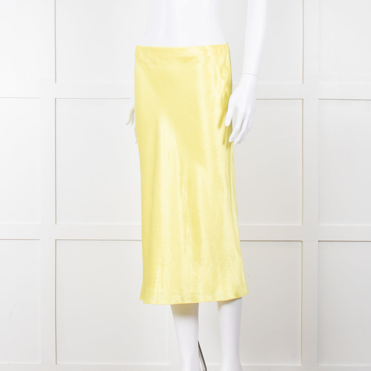 Vince Bright Yellow Slip Skirt Elastic Waist