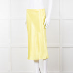 Vince Bright Yellow Slip Skirt Elastic Waist