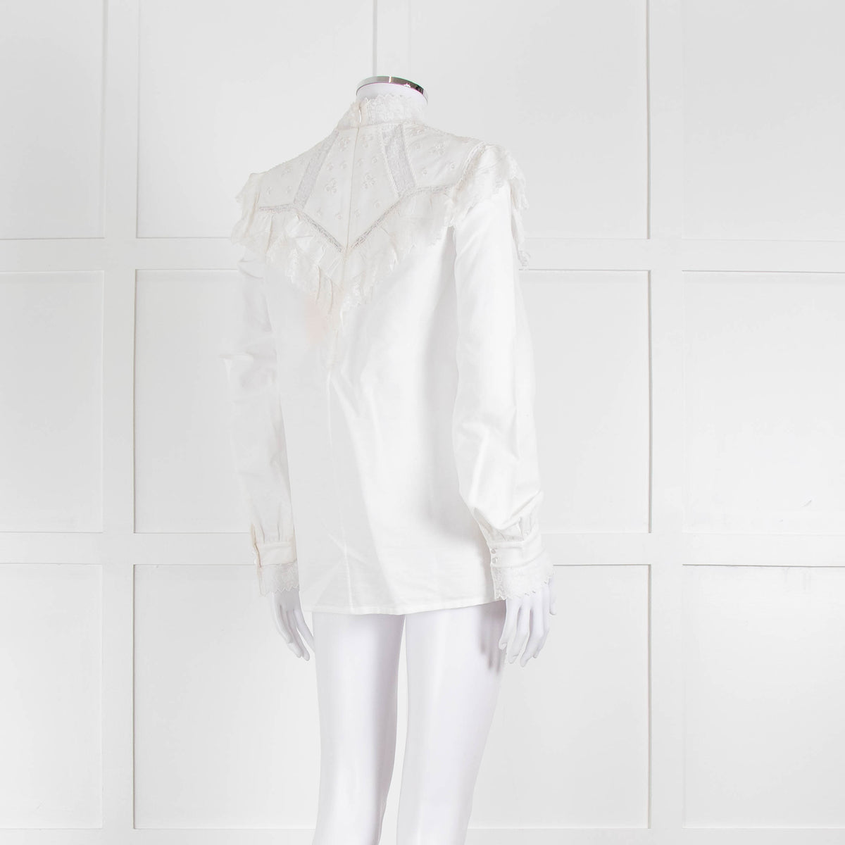 Vilshenko Suzy Embroidered White Cotton Blouse