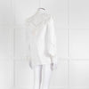 Vilshenko Suzy Embroidered White Cotton Blouse