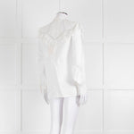 Vilshenko Suzy Embroidered White Cotton Blouse