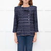 Chanel Navy White Fantasy Tweed Jacket