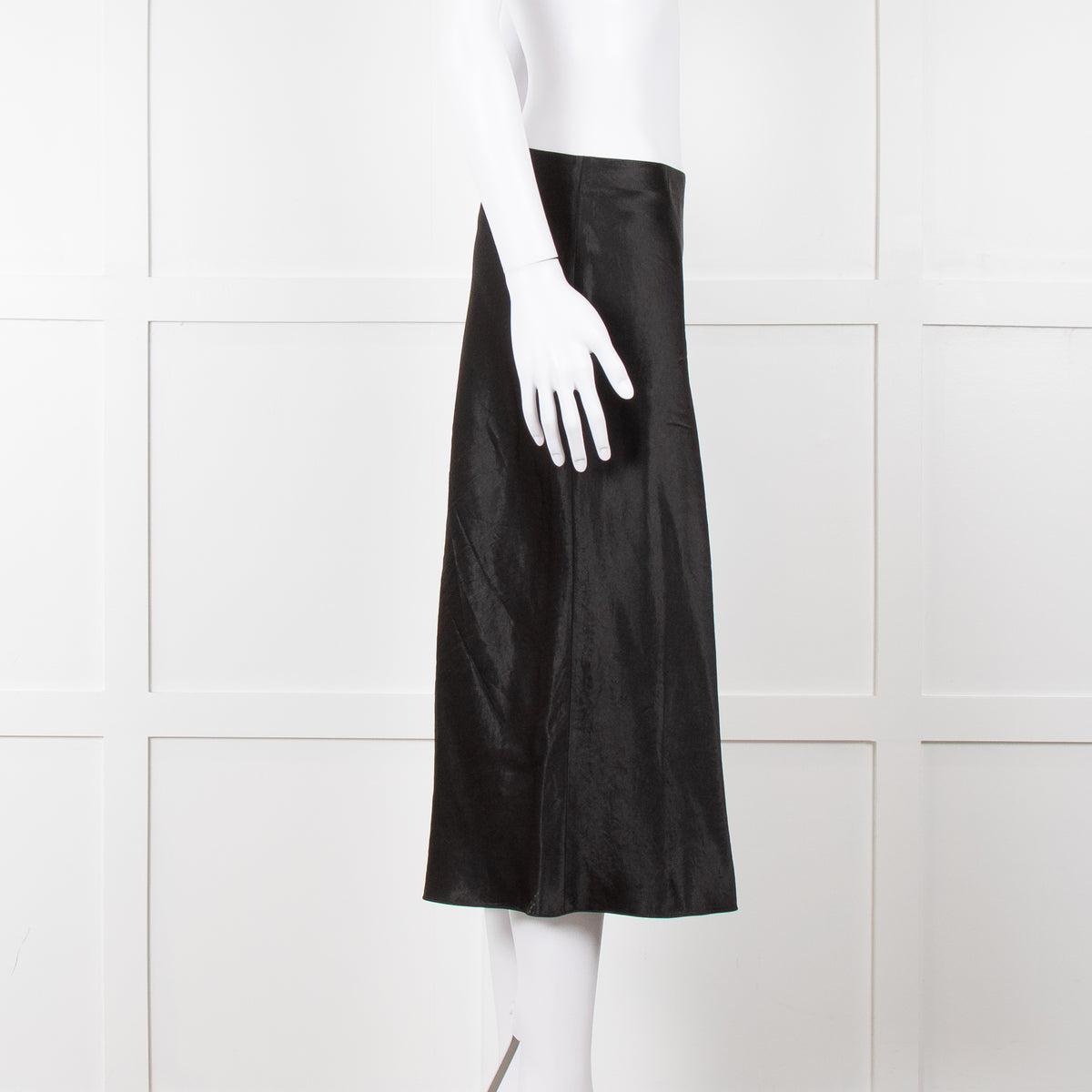 Vince Black Satin Slip Skirt