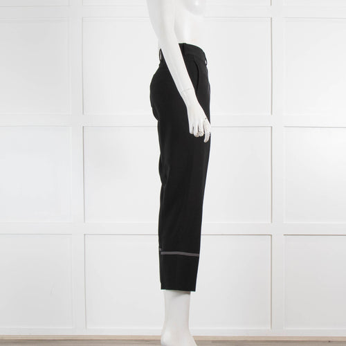 Ermanno Scervino Black White Thread Detail Trousers