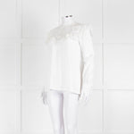 Vilshenko Suzy Embroidered White Cotton Blouse