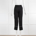 Ermanno Scervino Black White Thread Detail Trousers