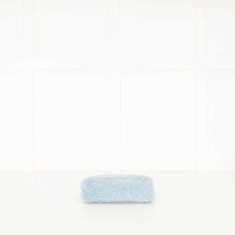 Prada Re-Edition Blue Shearling Shoulder Bag