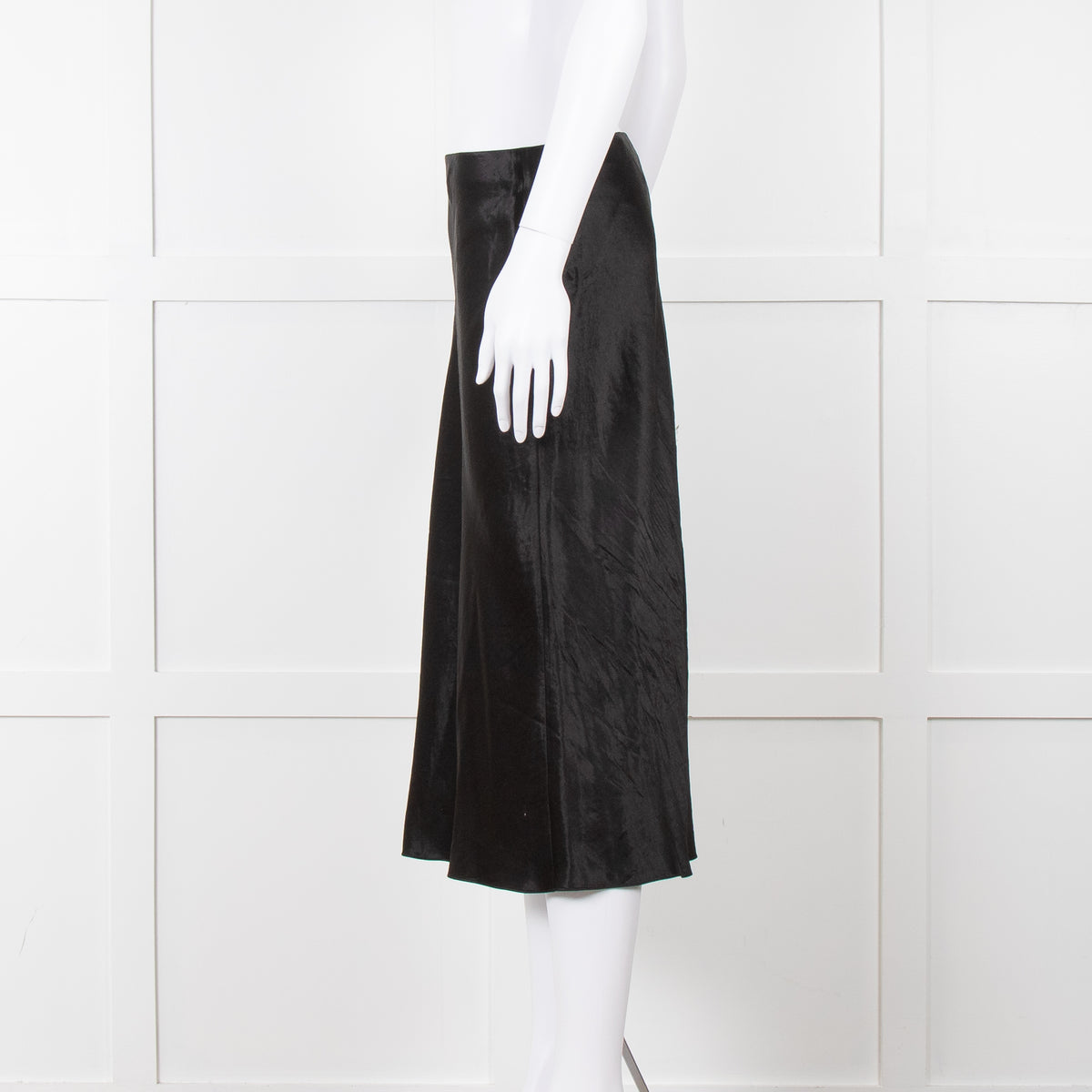 Vince Black Satin Slip Skirt