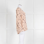 EQUIPMENT Nude Silk Blouse With Black Keys Pattern