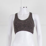 Varley Lets Move Park Sports Bra in Brown Leopard