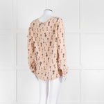 EQUIPMENT Nude Silk Blouse With Black Keys Pattern